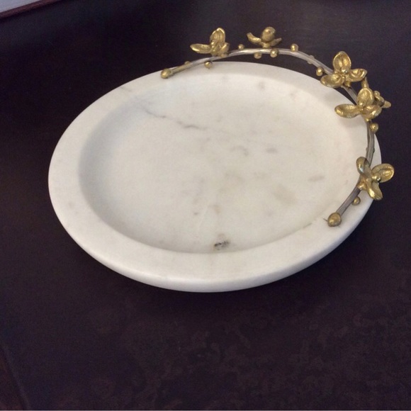 Only 1 left in stock ! Michael Aram bittersweet trinket tray marble gold - Picture 7 of 12
